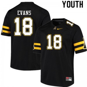 Youth Mike Evans Black Appalachian State Mountaineers #18 Jersey 993062-423