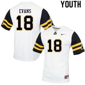 Youth Mike Evans White Appalachian State University #18 Jersey 324687-472