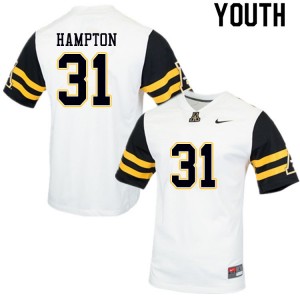 Youth Nick Hampton White Appalachian State #31 Jersey 200040-910