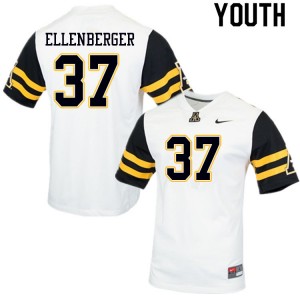 Youth Tanner Ellenberger White Appalachian State Mountaineers #37 Jersey 701478-436