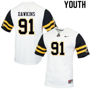 Youth Tommy Dawkins White Appalachian State Mountaineers #91 Jersey 560305-690