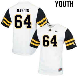 Youth Will Hardin White Appalachian State Mountaineers #64 Jersey 204591-582