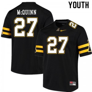 Youth Matthew McQuinn Black Appalachian State University #27 Jersey 290098-683