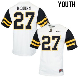 Youth Matthew McQuinn White Appalachian State Mountaineers #27 Jersey 708183-551