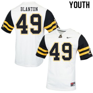 Youth Nate Blanton White Appalachian State University #49 Jersey 490176-960