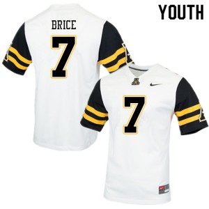 Youth Chase Brice White Mountaineers #7 Jersey 221075-204