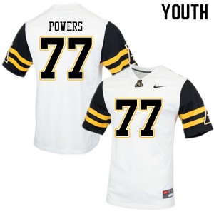 Youth Colston Powers White Appalachian State Mountaineers #77 Jersey 495857-659