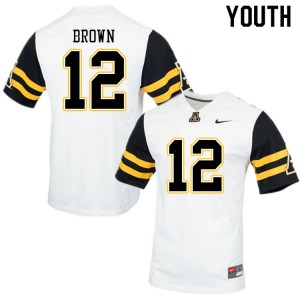 Youth Da'Shawn Brown White Mountaineers #12 Jersey 336884-724