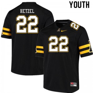 Youth Michael Hetzel Black Appalachian State University #22 Jersey 543991-239