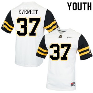 Youth Carter Everett White Appalachian State #37 Jersey 413542-938