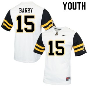 Youth Connor Barry White Appalachian State University #15 Jersey 132790-476