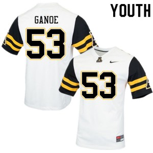 Youth Jake Ganoe White Appalachian State Mountaineers #53 Jersey 706466-779