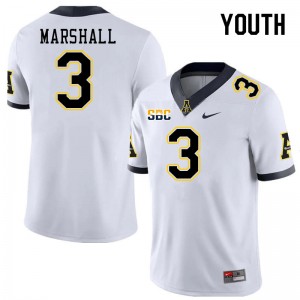 Youth Ahmani Marshall White Appalachian State #3 Jersey 612660-425