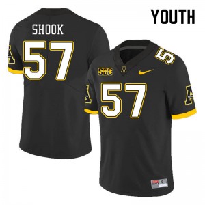 Youth Austin Shook Black Mountaineers #57 Jersey 846662-869