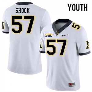 Youth Austin Shook White Appalachian State Mountaineers #57 Jersey 858741-198