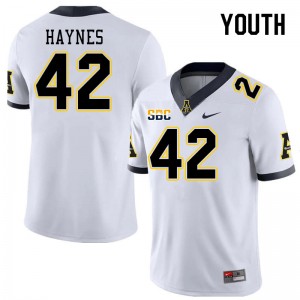 Youth Cahari Haynes White Appalachian State University #24 Jersey 918550-493