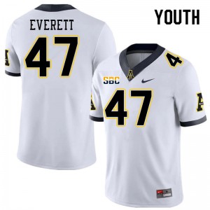 Youth Carter Everett White Appalachian State University #47 Jersey 930352-155