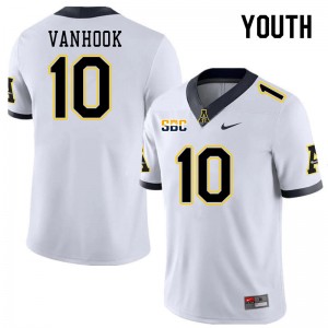 Youth DJ VanHook White Appalachian State #10 Jersey 151216-350