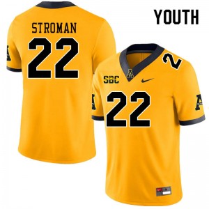Youth Dalton Stroman Gold Appalachian State University #22 Jersey 486337-180
