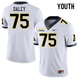 Youth Damion Daley White Appalachian State #75 Jersey 427956-867
