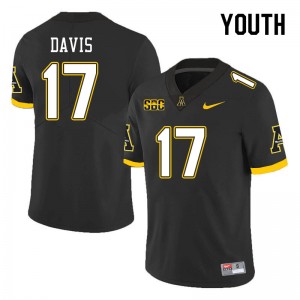 Youth Dashaun Davis Black Mountaineers #17 Jersey 193109-541