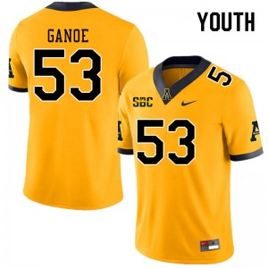 Youth Jake Ganoe Gold Appalachian State #53 Jersey 795694-232