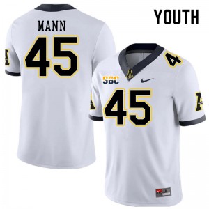 Youth Jake Mann White Appalachian State University #45 Jersey 666627-464
