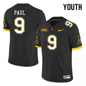 Youth Jarrett Paul Black Appalachian State #9 Jersey 368403-134