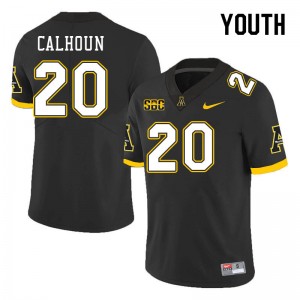 Youth Jaylon Calhoun Black Appalachian State #20 Jersey 513518-427