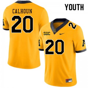 Youth Jaylon Calhoun Gold Appalachian State Mountaineers #20 Jersey 657771-470