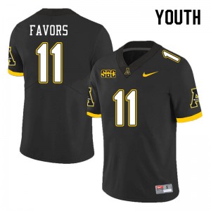 Youth Jordan Favors Black Mountaineers #11 Jersey 253546-882