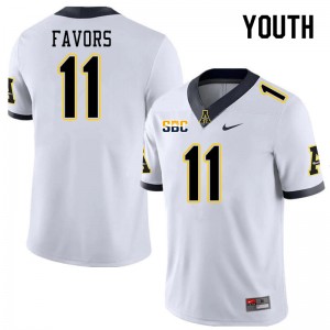 Youth Jordan Favors White Appalachian State Mountaineers #11 Jersey 891357-125
