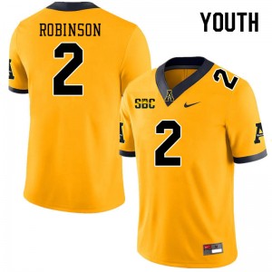Youth Kaedin Robinson Gold Appalachian State #2 Jersey 398959-657
