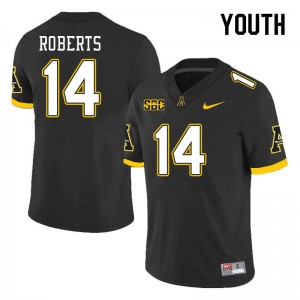 Youth Kanye Roberts Black Appalachian State Mountaineers #14 Jersey 503626-412