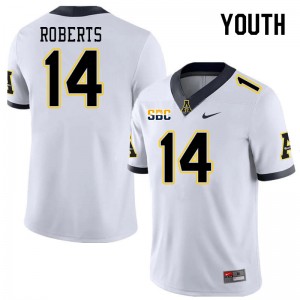 Youth Kanye Roberts White Appalachian State #14 Jersey 262062-298