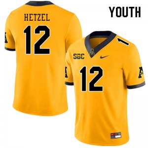 Youth Michael Hetzel Gold Appalachian State #12 Jersey 829160-500