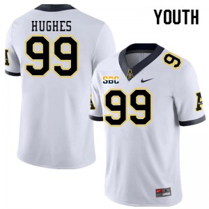 Youth Michael Hughes White Appalachian State Mountaineers #99 Jersey 404165-845