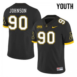 Youth Nate Johnson Black Mountaineers #90 Jersey 477308-771