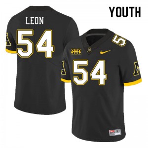 Youth Orlando Leon Black Appalachian State University #54 Jersey 976085-801