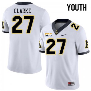 Youth Ronald Clarke White Mountaineers #27 Jersey 214137-948