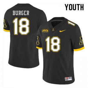 Youth Ryan Burger Black Appalachian State #18 Jersey 562573-325