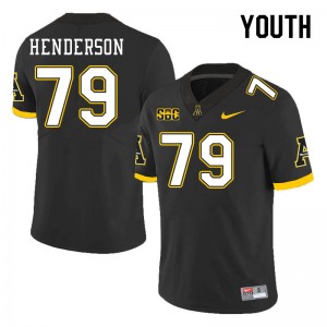 Youth Sammy Henderson Black Appalachian State #79 Jersey 642072-245