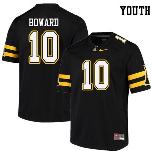 Youth A.J. Howard Black Appalachian State Mountaineers #10 Jersey 641344-694