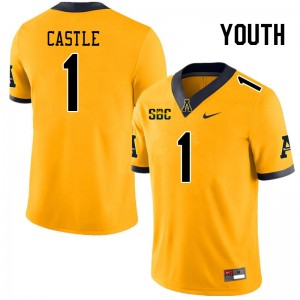 Youth Anderson Castle Gold Appalachian State Mountaineers #1 Jersey 485646-379