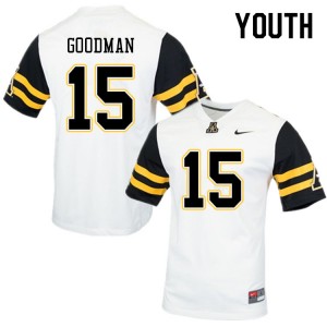 Youth Andre Goodman White Appalachian State #15 Jersey 263316-351