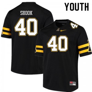 Youth Austin Shook Black Appalachian State University #40 Jersey 712626-226