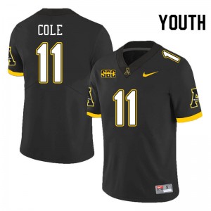 Youth Avarion Cole Black Appalachian State University #11 Jersey 838282-806