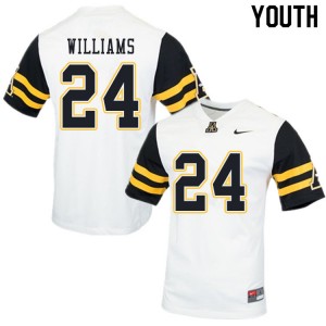 Youth Ben Williams White Appalachian State Mountaineers #24 Jersey 860093-535