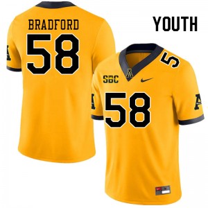 Youth Blake Bradford Gold Appalachian State University #58 Jersey 615529-968