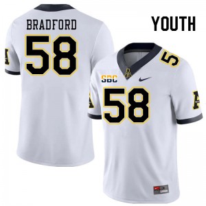 Youth Blake Bradford White Appalachian State #58 Jersey 650525-430